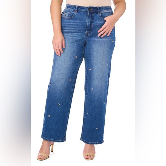VINCE CAMUTO Grommet Detail Jeans - Picture 1 of 11